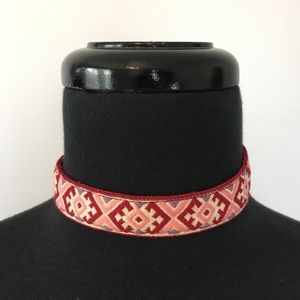90s/Y2K Kim Craft Geometric Fabric Choker